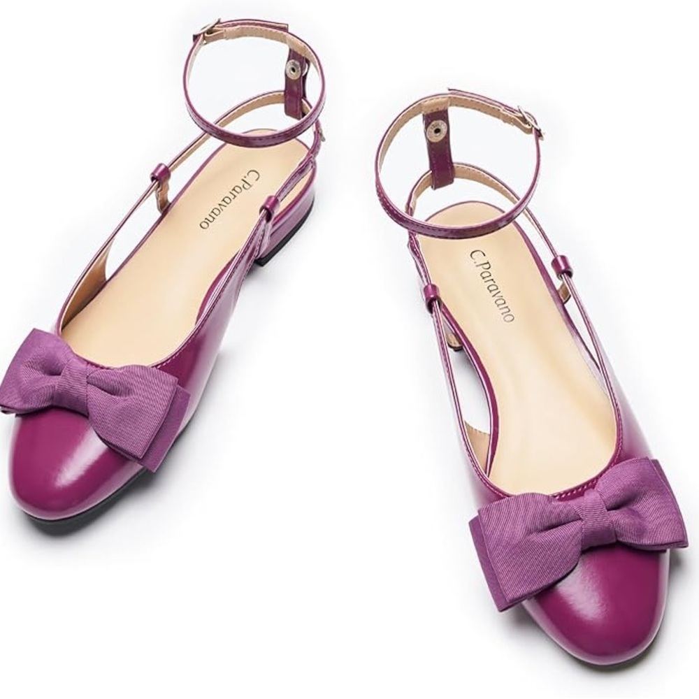 C Paravano Women’s Flats with Bow - 9.5